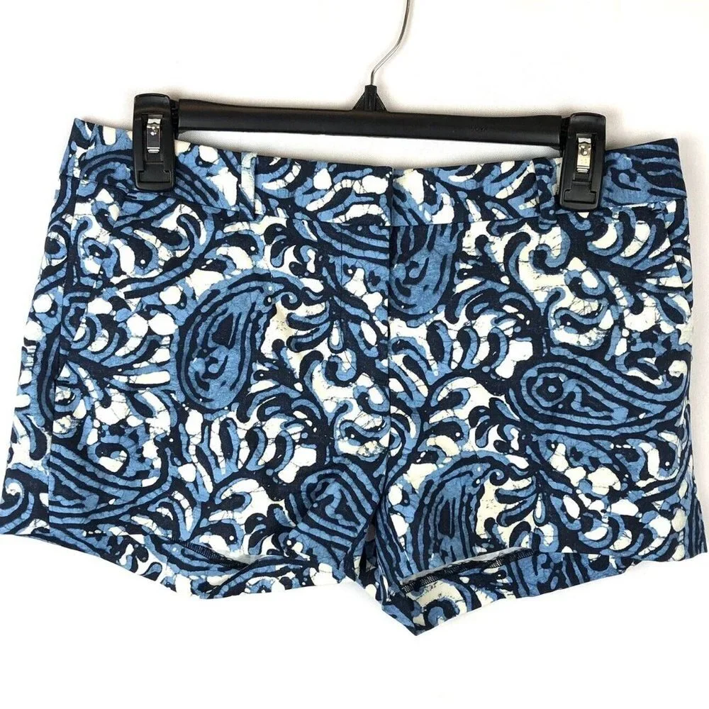Michael Kors Women’s Blue Paisley Chino Shorts, Size 2